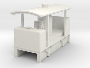 OO9 cheap and easy vertical boiler loco with roof in White Natural Versatile Plastic