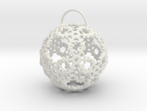 Snow Ball Ornament in White Natural Versatile Plastic