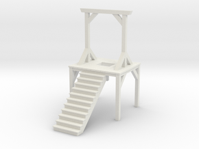 Gallows - Double Posted, Dropped (N Scale) in White Natural Versatile Plastic
