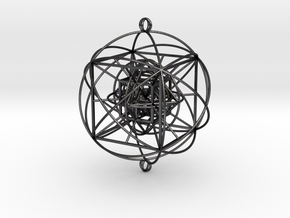 Unity Sphere (medium w axis) in Polished and Bronzed Black Steel