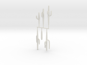 Z Scale Saguaro Collection 02 in White Natural Versatile Plastic