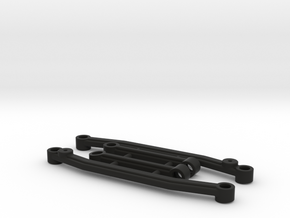SCX24 Improved Steering Linkage Set in Black Natural Versatile Plastic