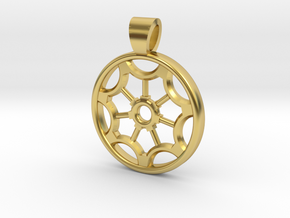 Rosette type 2 [pendant] in Polished Brass