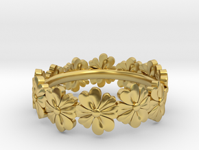 Flowers All Around in Polished Brass: 6.25 / 52.125