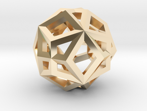  GMTRX lawal v2 skeletal superimposed dodecahedron in 14k Gold Plated Brass