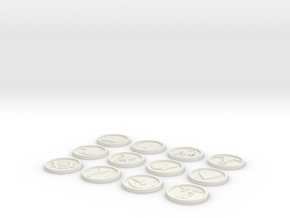 Defenders of humanity tokens - lot 1 in White Natural Versatile Plastic