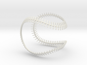 Implied Baseball in White Natural Versatile Plastic