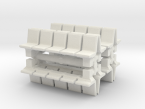 Platform Seats (x8) 1/160 in White Natural Versatile Plastic