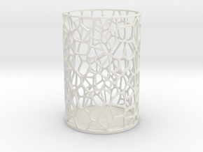  Pen Holder Voronoi in White Natural Versatile Plastic