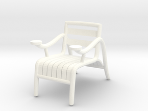 ThinkingMan Chair - 1/4" Model in White Processed Versatile Plastic: 1:48 - O