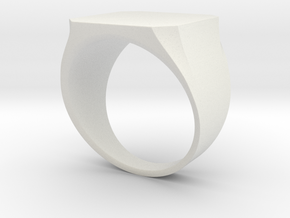 Signet Ring Base in White Natural Versatile Plastic: 7.25 / 54.625