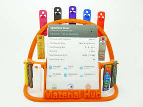 The Wireframe Hub - Material Sample Stand in Orange Processed Versatile Plastic