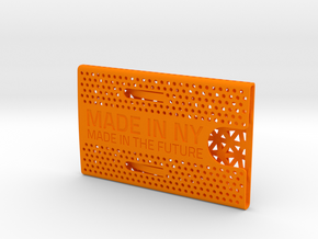 Business card case -Made in NY, Made in the Future in Orange Processed Versatile Plastic