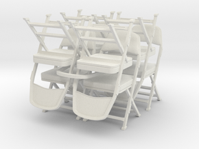 Folding Chairs (Sandler) eight units in White Natural Versatile Plastic