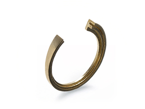 F Ring (slim) in Natural Brass: 7 / 54