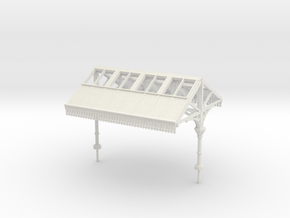 Platform Canopy Section 1 - 4mm Scale in White Natural Versatile Plastic