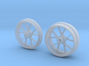 1/12 10 Spoke Motorcycle wheels in Tan Fine Detail Plastic