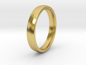 Simple Ring _ D in Polished Brass: 8 / 56.75