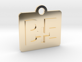 Be Positive Tag in 14k Gold Plated Brass
