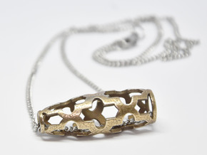 Maroque Pendant in Polished Bronzed-Silver Steel