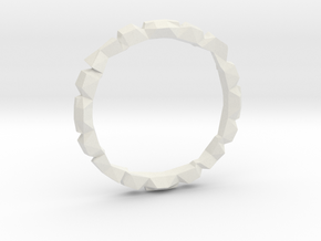 Construct bracelet in White Natural Versatile Plastic: Extra Small