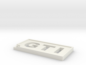 GTI Keychain in White Natural Versatile Plastic