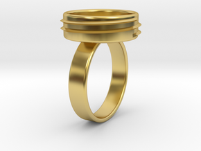 Capsule Ring (Body) in Polished Brass