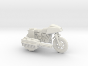 GV13 Armed SF Motorcycle (28mm) in White Natural Versatile Plastic