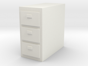 Office Cabinet 1/12 in White Natural Versatile Plastic