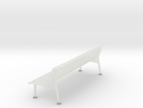 RhB Bench With Backrest  in Tan Fine Detail Plastic