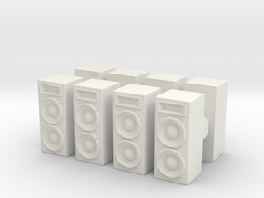 Stage Speaker (x8) 1/76 in White Natural Versatile Plastic