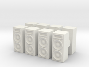 Stage Speaker (x8) 1/72 in White Natural Versatile Plastic