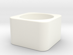 Candle Holder in White Processed Versatile Plastic