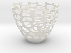 Basket 9 in White Natural Versatile Plastic