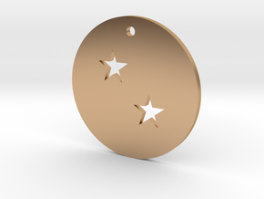 Two Star Dragon Ball Charm in Polished Bronze