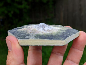 Model of Mt. Adams, WA (10cm, Full-Color) in Full Color Sandstone