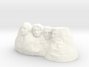 Mount Rushmore 3D print in White Processed Versatile Plastic