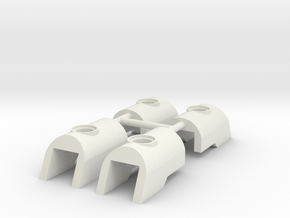 Nuva Shell Armour for Bionicle - 4 parts in White Natural Versatile Plastic