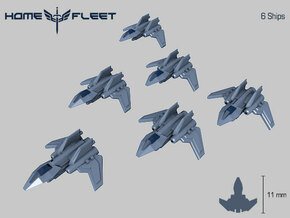 HOMEFLEET Interceptor - 6 Fighters in Tan Fine Detail Plastic