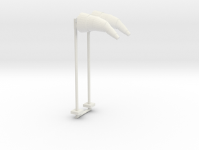 Airport Windsock and Pole (x2) 1/87 in White Natural Versatile Plastic