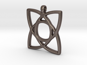 Quaternary in Polished Bronzed-Silver Steel