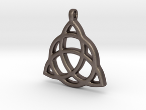 Triquetra in Polished Bronzed-Silver Steel