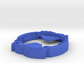 Roulette Base Plastic in Blue Processed Versatile Plastic