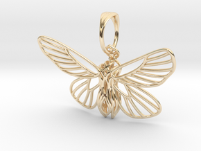 Papillon Butterfly pendant in 14k Gold Plated Brass