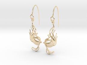 Masquerade fish earring in 14k Gold Plated Brass