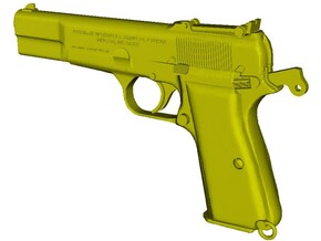 1/12 scale FN Browning Hi Power Mk I pistol B x 1 in Tan Fine Detail Plastic