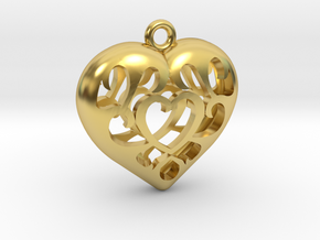 Adventurer's Heart in Polished Brass