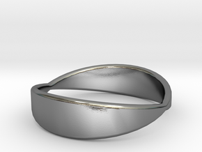 In and Out Ring in Polished Silver: 6 / 51.5