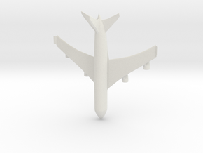 Passenger Plane in White Natural Versatile Plastic