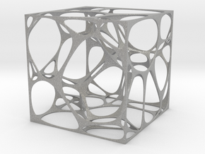 Voronoi Cube 3D in Aluminum